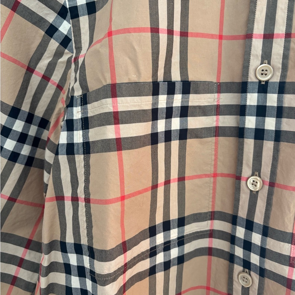 Burberry Beige Checkered Men's Shirt - Picture 7 of 9